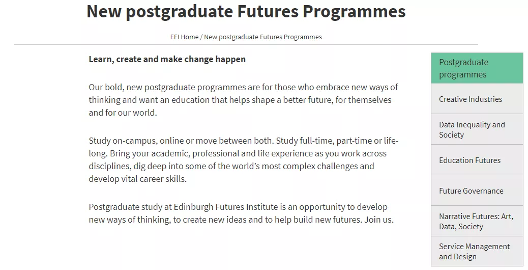 22fall留英党新选择：爱丁堡大学未来学院招生，新专业不限背景